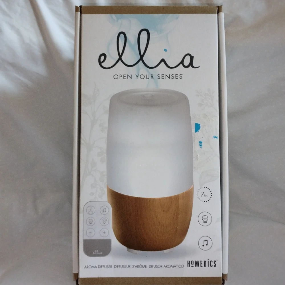 Homedics Color Changing Ultrasonic Aroma Diffuser Relaxing Uplifting Soothing